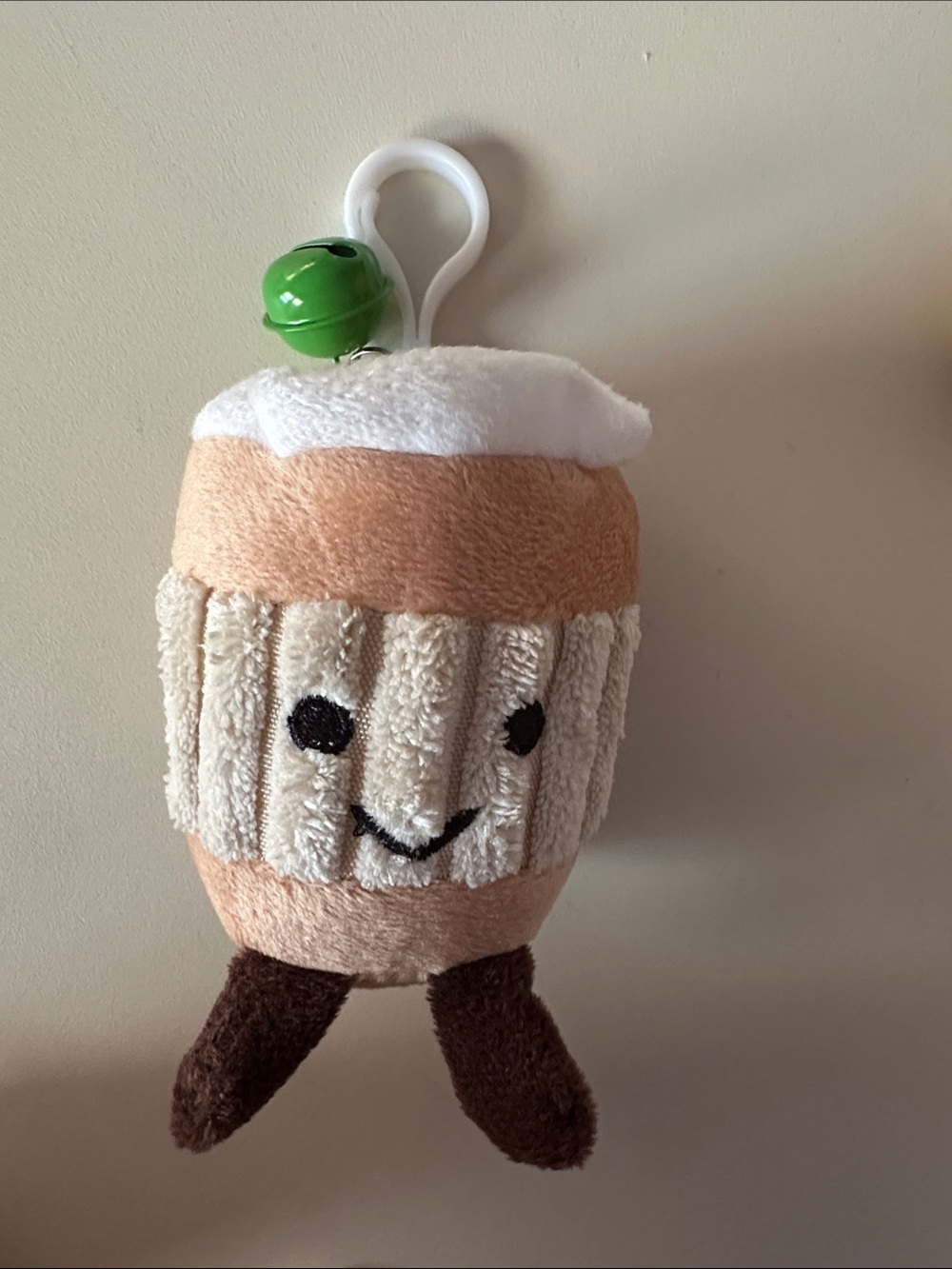 🎀Plush Coffee Cup Keychain Toy with Bell